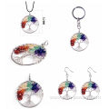 7 Chakra Stone Tree of Life Keychain